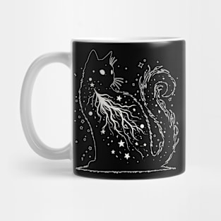 Galaxy Cosmic Black Cat in Stars Mug